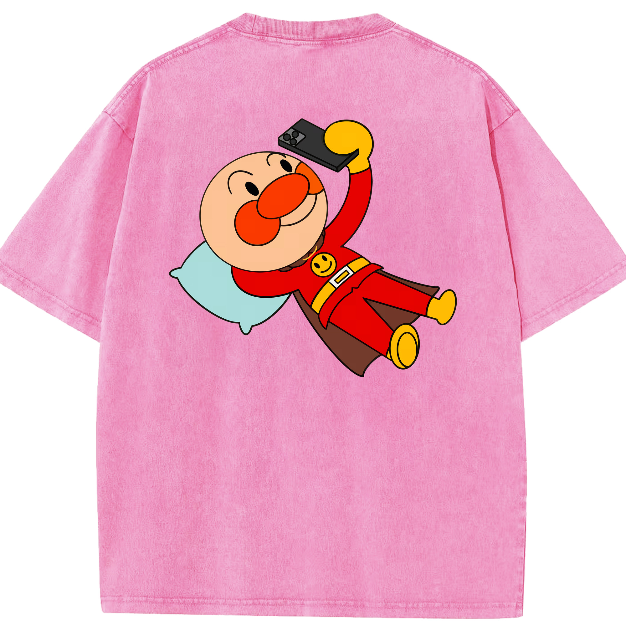（画像用） アンパンマン Anpanman 綿100% ヴィンテージ風 半袖Tシャツ（背面プリント）